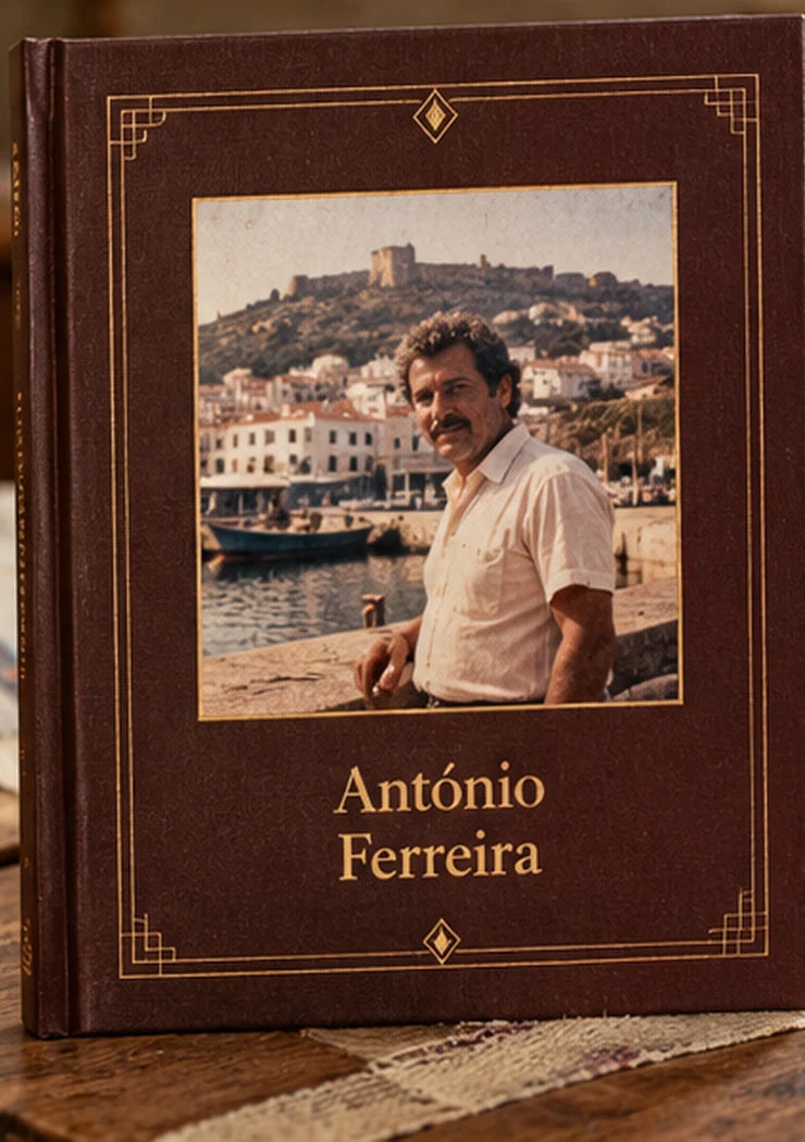 Exemplo de capa personalizada de um livro de memórias para os avós